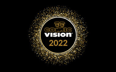 Image is of the Comic Vision logo
