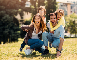 Smiling family