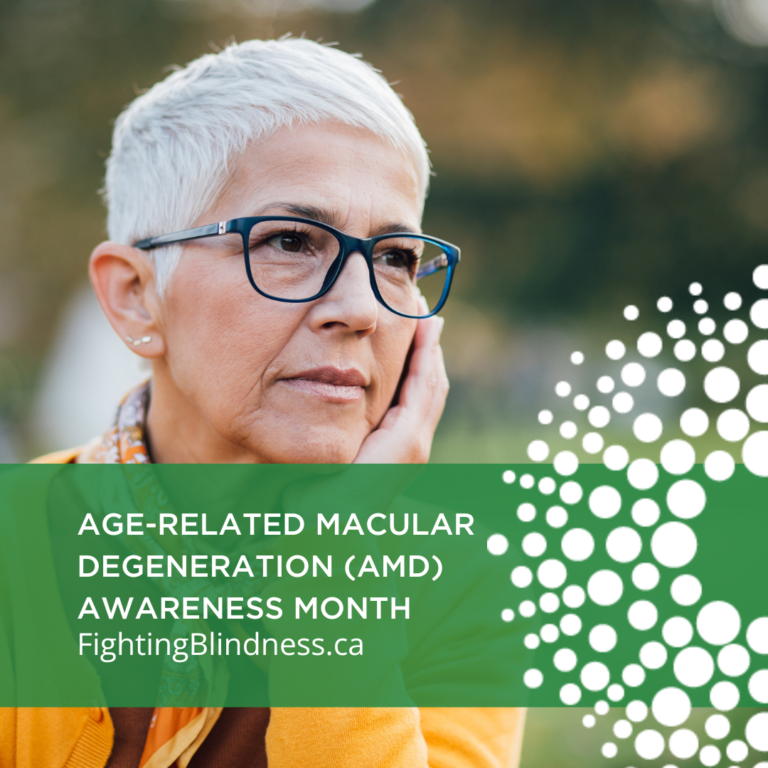 Age Related Macular Degeneration (AMD) Month | FightingBlindness.ca | older woman