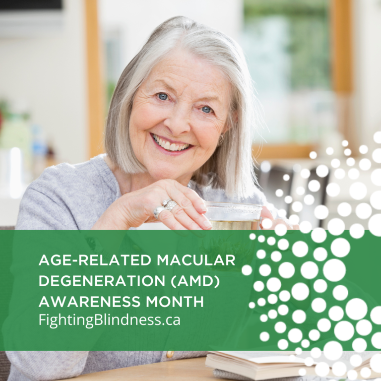 Age Related Macular Degeneration (AMD) Month | FightingBlindness.ca | older woman